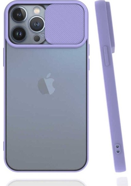 Apple iPhone 13 Pro Max Uyumlu Kılıf Zore Lensi Kapak, Lila