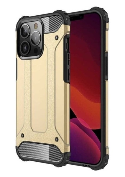 Apple iPhone 13 Pro Max Uyumlu Kılıf Zore Crash Silikon Kapak, Gold