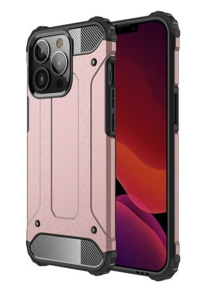 Apple iPhone 13 Pro Max Uyumlu Kılıf Zore Crash Silikon Kapak, Rose Gold