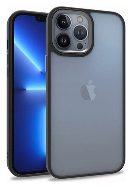 Apple iPhone 13 Pro Max Uyumlu Kılıf Zore Flora Kapak, Siyah