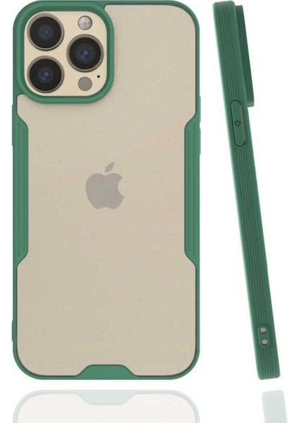 Apple iPhone 13 Pro Max Uyumlu Kılıf Zore Parfe Kapak, Koyu Yeşil