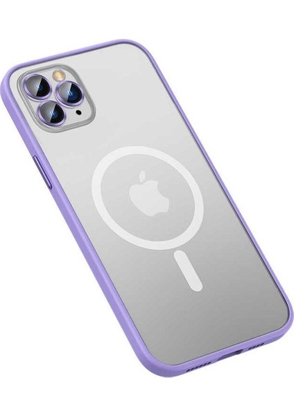 Apple iPhone 13 Pro Uyumlu Kılıf Zore Mokka Wireless Kapak, Lila