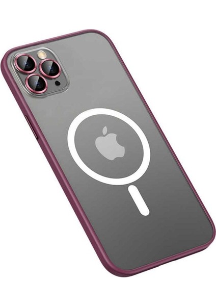 Apple iPhone 13 Pro Uyumlu Kılıf Zore Mokka Wireless Kapak, Koyu Mor