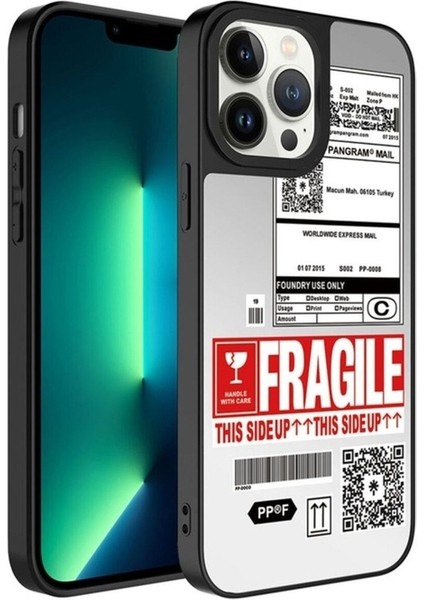 Apple iPhone 13 Pro Uyumlu Kılıf Aynalı Desenli Kamera Korumalı Parlak Zore Mirror Kapak, Fragile