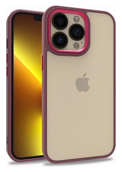 Apple iPhone 13 Pro Uyumlu Kılıf Zore Flora Kapak, Kırmızı