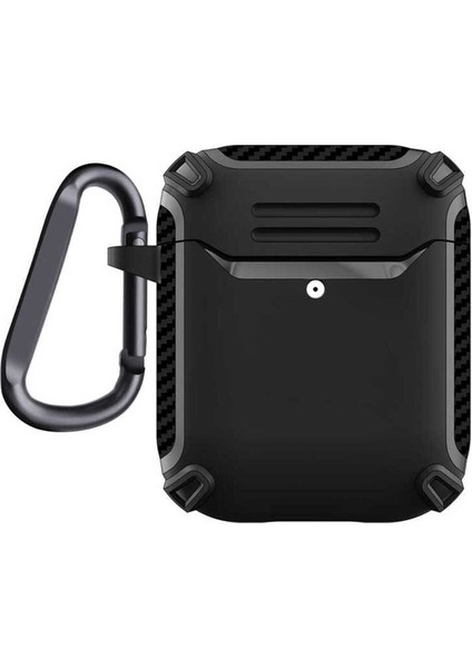 Apple Air Pods Uyumlu Kılıf Zore Airbag 26 Silikon, Siyah
