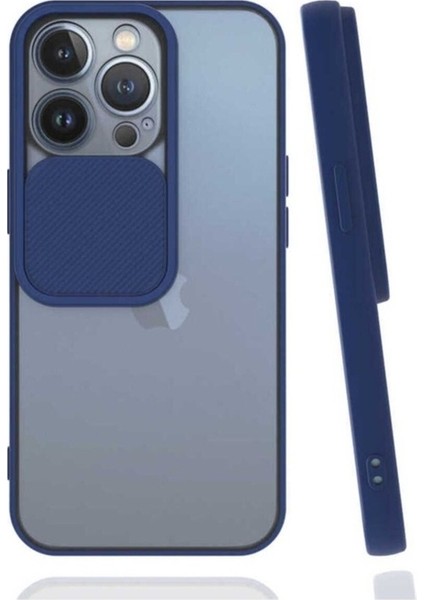 Apple iPhone 13 Pro Uyumlu Kılıf Zore Lensi Kapak, Lacivert