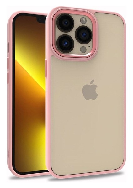 Apple iPhone 13 Pro Uyumlu Kılıf Zore Flora Kapak, Rose Gold