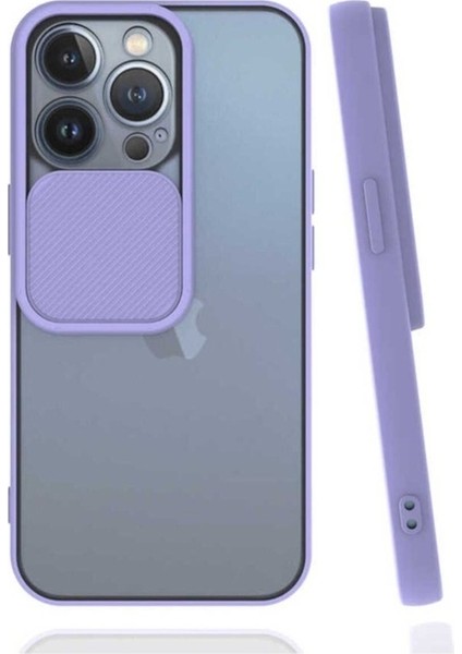 Apple iPhone 13 Pro Uyumlu Kılıf Zore Lensi Kapak, Lila