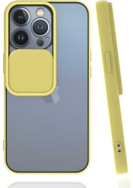 Apple iPhone 13 Pro Uyumlu Kılıf Zore Lensi Kapak, Sarı