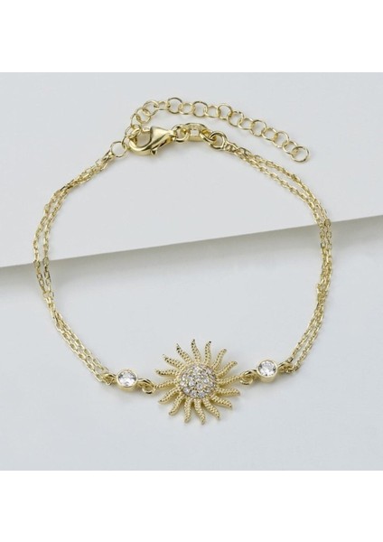 925 Ayar Gümüş Gold Güneş Bileklik modelleri