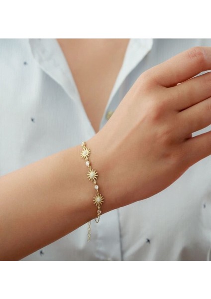 925 Ayar 3'lü Güneş Gold Gümüş Bileklik fiyatları