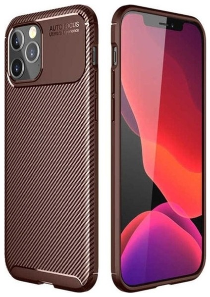 Apple iPhone 12 Pro Max Uyumlu Kılıf Zore Negro Silikon Kapak, Kahverengi