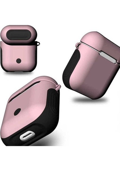 Apple Air Pods Uyumlu Kılıf Zore Shockproof Silikon, Pembe