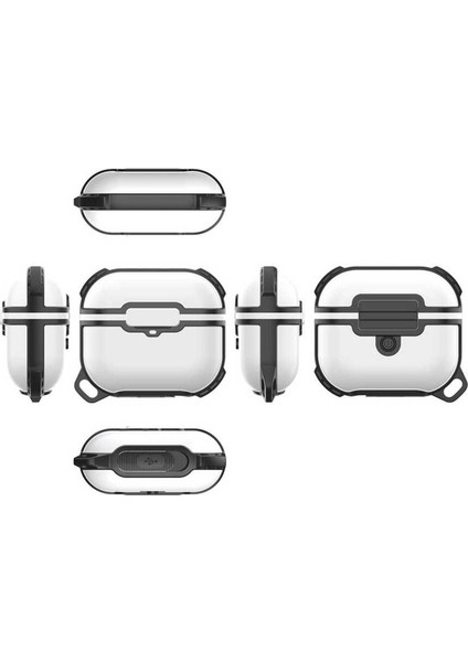 Apple Air Pods 3. Nesil Uyumlu Zore Airbag 16 Silikon 1-1 Su Geçirmez Kılıf, Beyaz