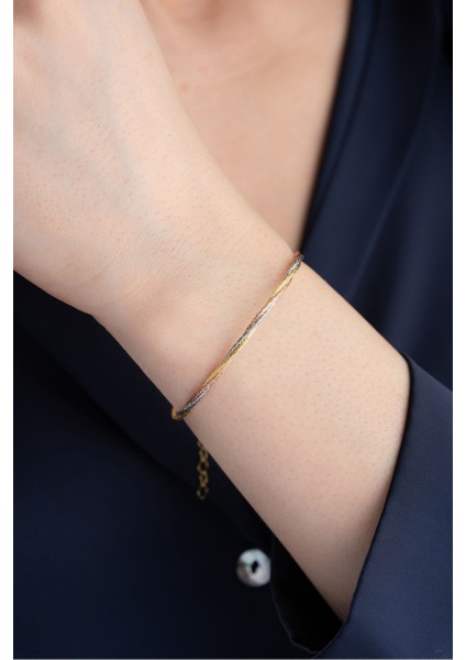 925 Ayar Gümüş Rose Gold Dorika Bileklik modelleri