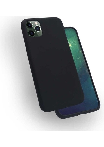 Apple iPhone 11 Pro Uyumlu Kılıf Zore Silk Silikon, Siyah
