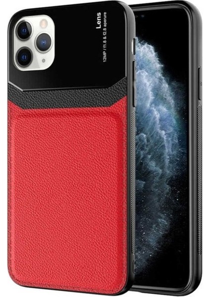 Apple iPhone 11 Pro Max Uyumlu Kılıf Zore Emiks Kapak, Kırmızı