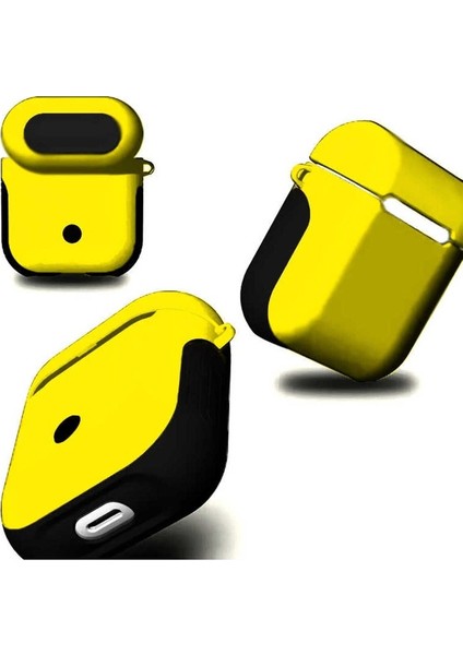 Apple Air Pods Uyumlu Kılıf Zore Shockproof Silikon, Sarı