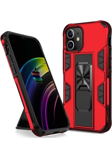 Apple iPhone 12 Mini Uyumlu Kılıf Zore Volve Kapak, Kırmızı