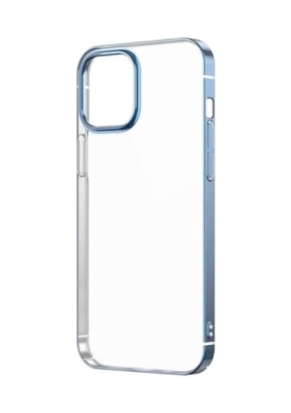 Apple iPhone 12 Pro Max Uyumlu Kılıf Zore Sun Kapak, Mavi Açık