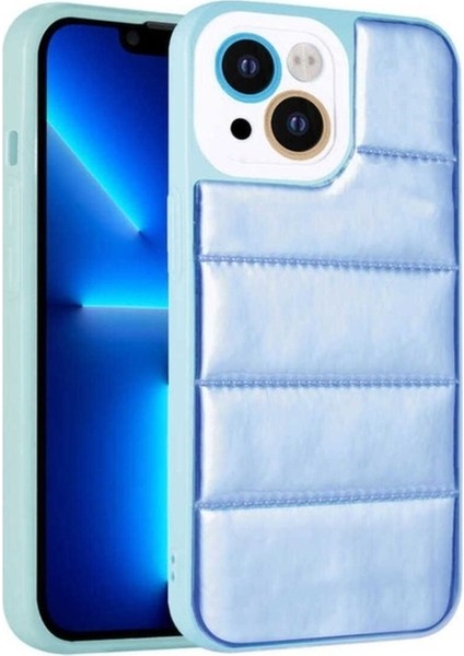 Apple iPhone 13 Uyumlu Kılıf Kamera Korumalı Airbagli Renkli Zore Seksek Kapak, Mavi