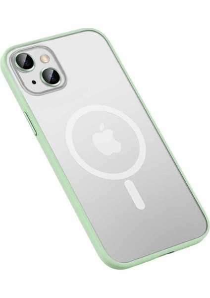 Apple iPhone 13 Uyumlu Kılıf Zore Mokka Wireless Kapak, Yeşil