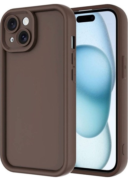 Apple iPhone 13 Uyumlu Kılıf Kamera Korumalı Zore Ananas Kapak, Kahverengi