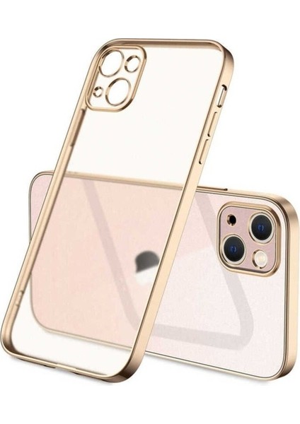 Apple iPhone 13 Uyumlu Kılıf Zore Mat Gbox Kapak, Gold