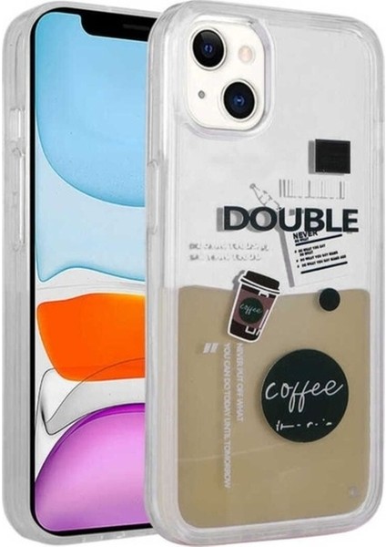 Apple iPhone 14 Plus Uyumlu Kılıf Desenli Sıvılı Zore Drink Silikon Kapak, No3