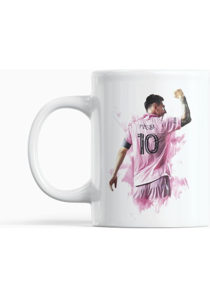 Lionel Messi Inter Miami 10 Numara Futbol Taraftar Hediyelik Baskılı Kupa Bardak