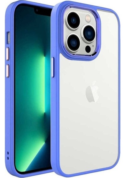 Apple iPhone 14 Pro Max Uyumlu Kılıf Zore Krom Kapak, Lavendery Gray