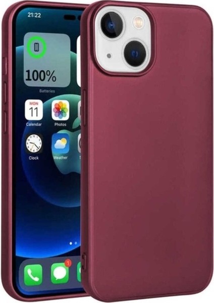 Apple iPhone 14 Plus Uyumlu Kılıf Zore Premier Silikon Kapak, Mürdüm
