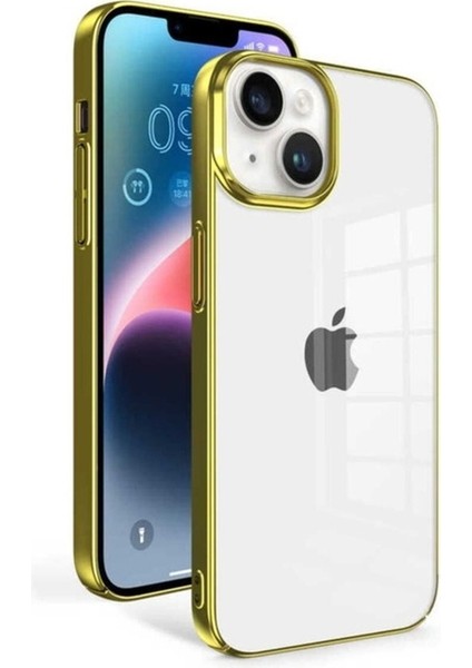 Apple iPhone 14 Plus Uyumlu Kılıf Zore Sun Kapak, Gold