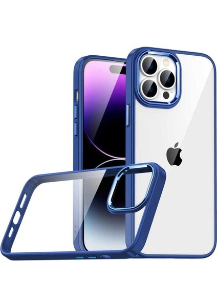 Apple iPhone 14 Pro Max Uyumlu Kılıf Zore Flora Kapak, Lacivert