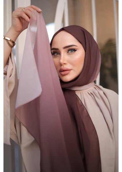 Degrade Desen Şal Kahve Vizon fiyatları