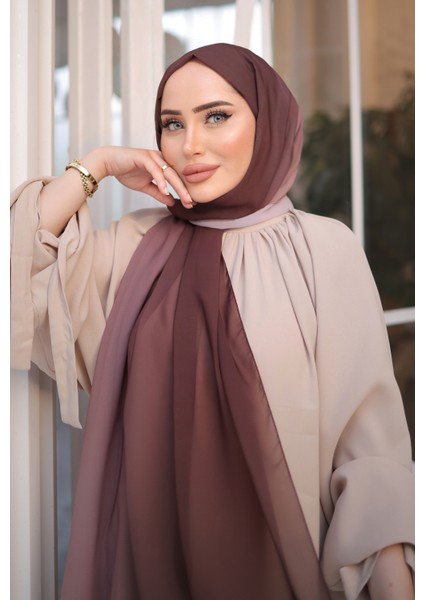 Degrade Desen Şal Kahve Vizon indirimleri