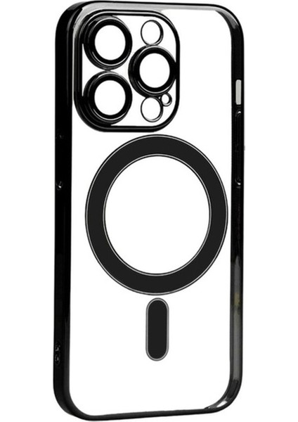Apple iPhone 14 Pro Uyumlu Kılıf Kamera Korumalı Magsafe Sert Pc Zore Porto Kapak, Siyah