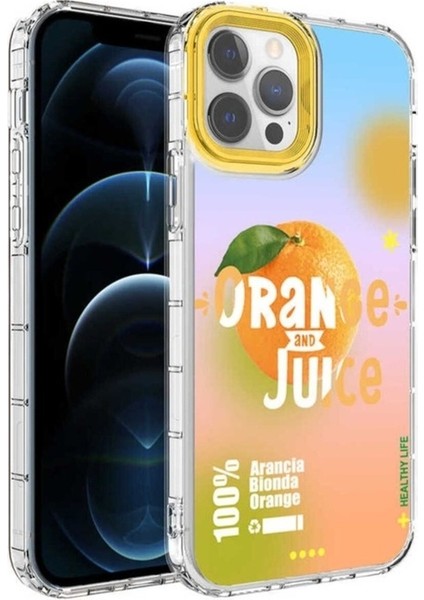 Apple iPhone 14 Pro Uyumlu Kılıf Kamera Korumalı Renkli Desenli Sert Silikon Zore Korn Kapak, No3