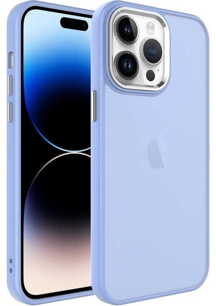 Apple iPhone 14 Pro Uyumlu Kılıf Buzlu Sert Pc Zore May Kapak, Lila
