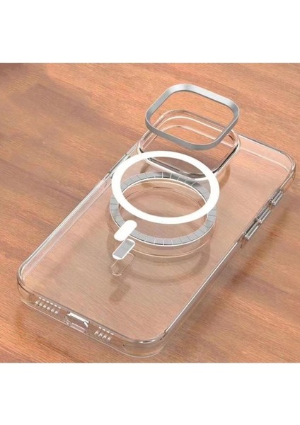 Apple iPhone 14 Pro Uyumlu Kılıf Zore Wireless Şarj Özellikli Şeffaf Efsane Kapak