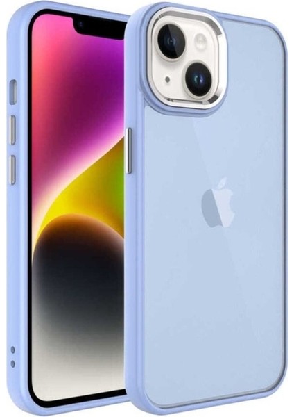 Apple iPhone 14 Uyumlu Kılıf Buzlu Sert Pc Zore May Kapak, Lila