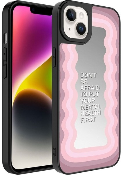 Apple iPhone 14 Uyumlu Kılıf Aynalı Desenli Kamera Korumalı Parlak Zore Mirror Kapak, Ayna