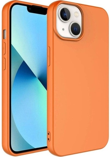 Apple iPhone 14 Uyumlu Kılıf Zore Kamera Korumalı Mara Lansman Kapak, Turuncu