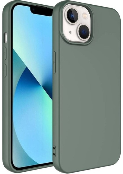 Apple iPhone 14 Uyumlu Kılıf Zore Lsr Lansman Kapak, Koyu Yeşil