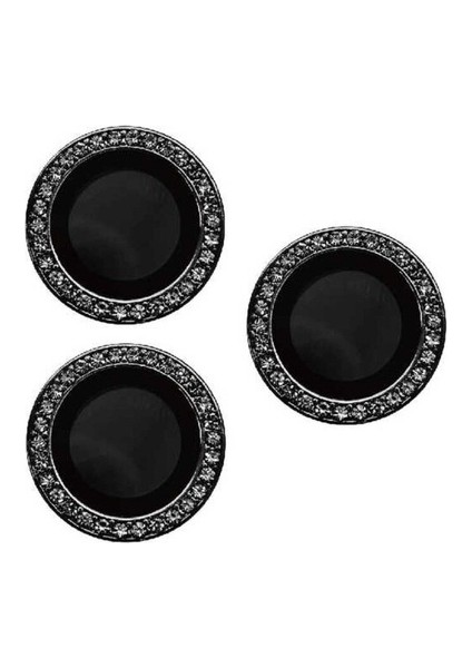 Apple iPhone 15 Pro Max Uyumlu Cl-06 Kamera Lens Koruyucu, Siyah