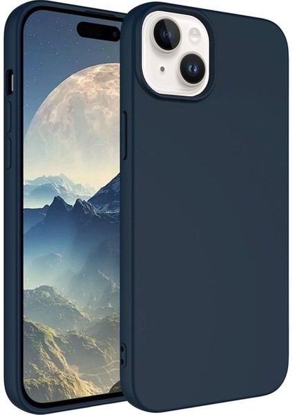 Apple iPhone 15 Plus Uyumlu Kılıf Zore Lsr Lansman Kapak, Lacivert