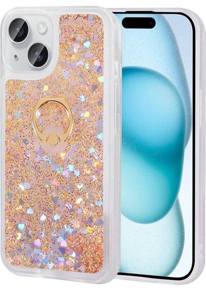 Apple iPhone 15 Plus Uyumlu Kılıf Zore Milce Kapak, Gold