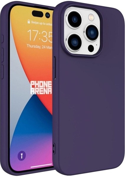 Apple iPhone 15 Pro Max Uyumlu Kılıf Zore Lsr Lansman Kapak, Derin Mor