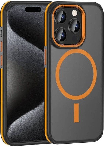Apple iPhone 15 Pro Max Uyumlu Kılıf Magsafe Şarj Özellikli Mat Görünümlü Zore Ant Kapak